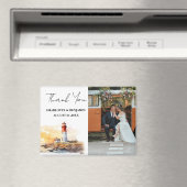 Vuurtoren Nautische Thema bruiloft Dank u Magneet (Insitu (Vaatwasser))