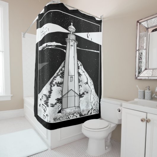 Vuurtoren Nelson Nieuw-Zeeland Douchegordijn (In situ)