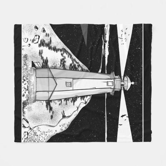 Vuurtoren Nelson Nieuw-Zeeland Fleece Deken (Voorkant (Horizontaal))