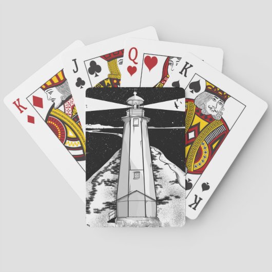 Vuurtoren Nelson Nieuw-Zeeland Pokerkaarten (Achterkant)