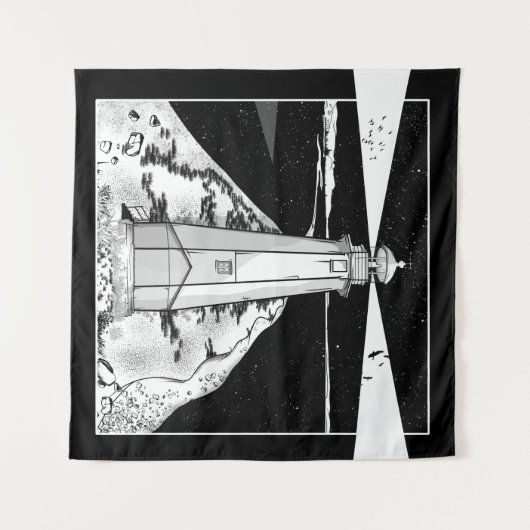 Vuurtoren Nelson Nieuw-Zeeland Wandkleed (Voorkant (horizontaal))