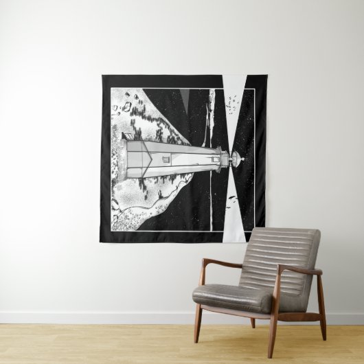 Vuurtoren Nelson Nieuw-Zeeland Wandkleed (In Situ (horizontaal))