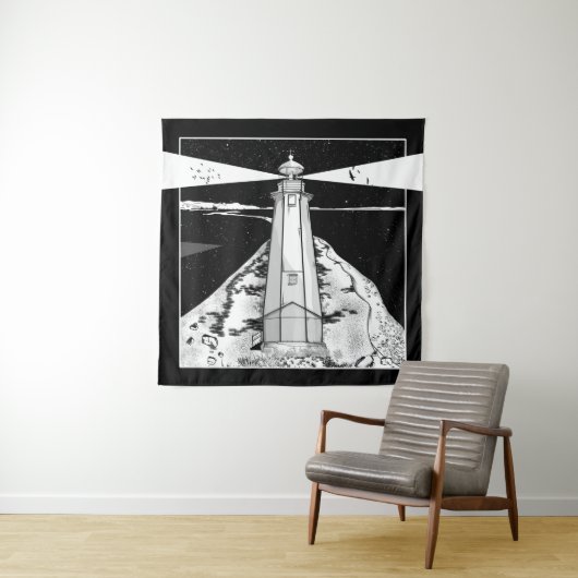 Vuurtoren Nelson Nieuw-Zeeland Wandkleed (In situ)