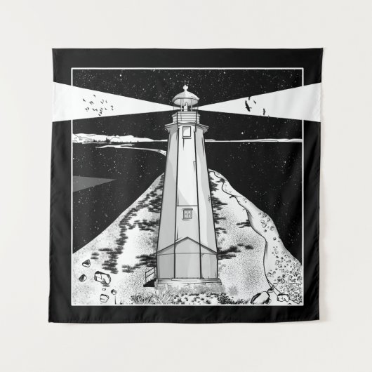 Vuurtoren Nelson Nieuw-Zeeland Wandkleed (Voorkant)