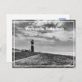 Vuurtoren Noorderhooft, Westkapelle, Nederland Feestdagenkaart (Voorkant / Achterkant)
