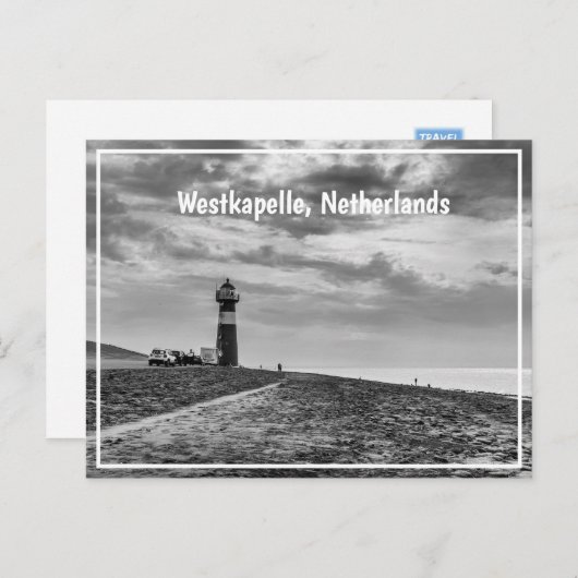 Vuurtoren Noorderhooft, Westkapelle, Nederland Feestdagenkaart (Voorkant / Achterkant)