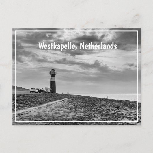Vuurtoren Noorderhooft, Westkapelle, Nederland Feestdagenkaart (Voorkant)