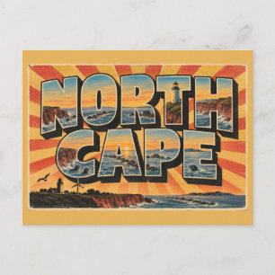 Vuurtoren North Cape PEI Rode Kliffen Rif Kunst Briefkaart