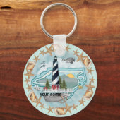 vuurtoren North Carolina Shells Sleutelhanger (Voorkant)