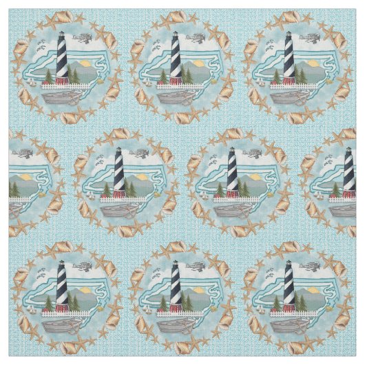 vuurtoren North Carolina Shells Stof (Swatch)