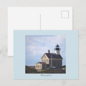 Vuurtoren North Light Rhode Island Ansichtkaart Briefkaart (Voorkant / Achterkant)