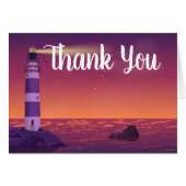 Vuurtoren Ocean Beach Nautical Weddenschap Bedankt (Voorkant Horizontaal)