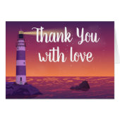 Vuurtoren Ocean Beach Nautical Weddenschap Bedankt (Voorkant Horizontaal)