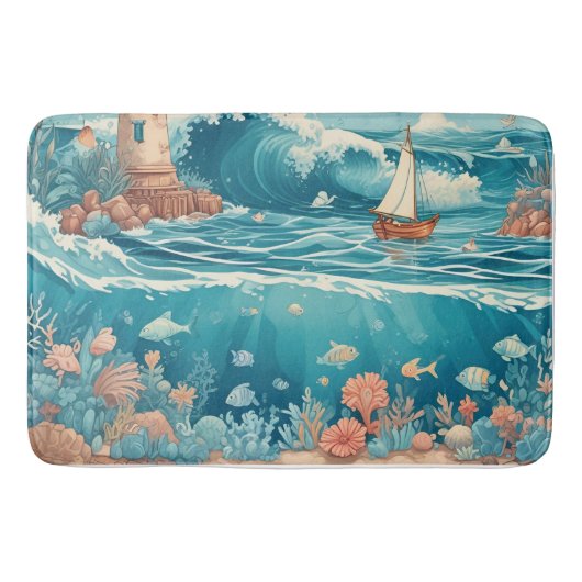 Vuurtoren & Ocean Dreamscape Badmat (Voorkant)