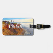 Vuurtoren Ocean Foto Custom Naam CA Vakantie Bagagelabel (Voorkant horizontaal)