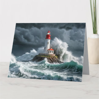 Vuurtoren Ocean Storm Majestic Krachtige Golf Kaart