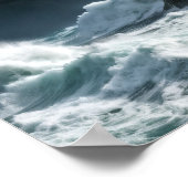 Vuurtoren Ocean Storm Majestic Krachtige Golf Poster (Hoek)