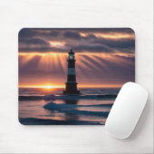Vuurtoren Ocean Sunset Muismat (Met muis)