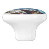 Vuurtoren Ocean Turquoise Blue Nautical Coastal Keramische Knop (Zijkant)