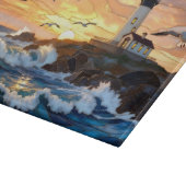 Vuurtoren Oceanzonsondergang Snijplank Kustkunst (Hoek)