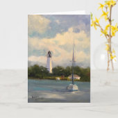 "Vuurtoren Ocracoke" Kaart (Gele Bloem)
