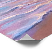 Vuurtoren Oever Zonsondergang - Pastel Schildersti Poster (Hoek)