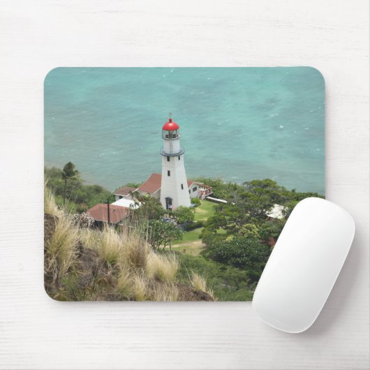 Vuurtoren onder op de Mousepad Muismat (Met muis)