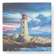 vuurtoren - Onderzetter van marmer