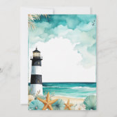 Vuurtoren Ontvangst Naar Zee Save The Date (Achterkant)