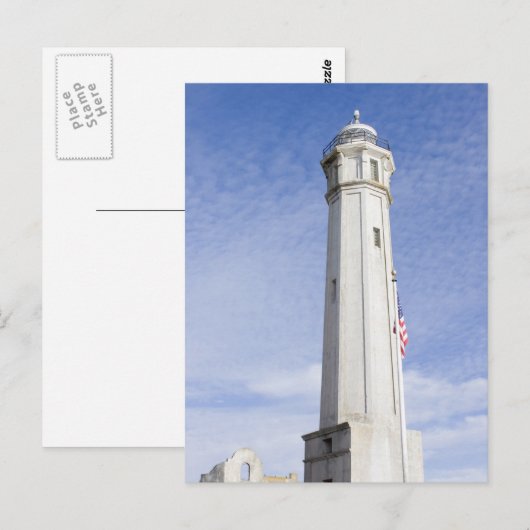 Vuurtoren op Alcatraz Briefkaart (Voorkant / Achterkant)