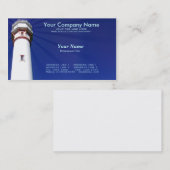vuurtoren op blauwe achtergrond visitekaartje (Voorkant / Achterkant)