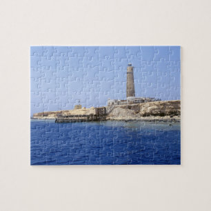 Vuurtoren op Brother Islands, Rode Zee, Egypte Legpuzzel