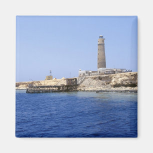 Vuurtoren op Brother Islands, Rode Zee, Egypte Magneet
