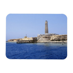 Vuurtoren op Brother Islands, Rode Zee, Egypte Magneet