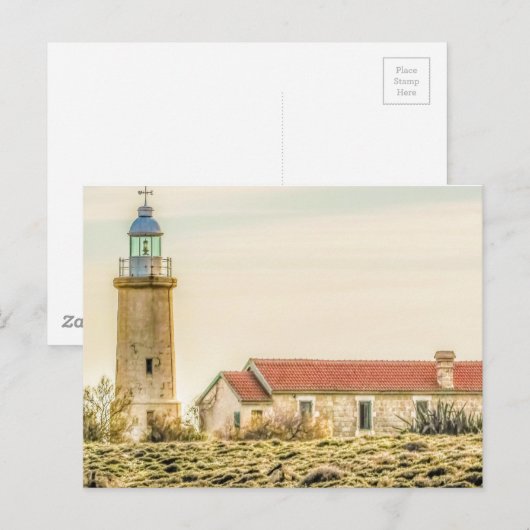vuurtoren op Cyprus, Cavo Greko Briefkaart (Voorkant / Achterkant)