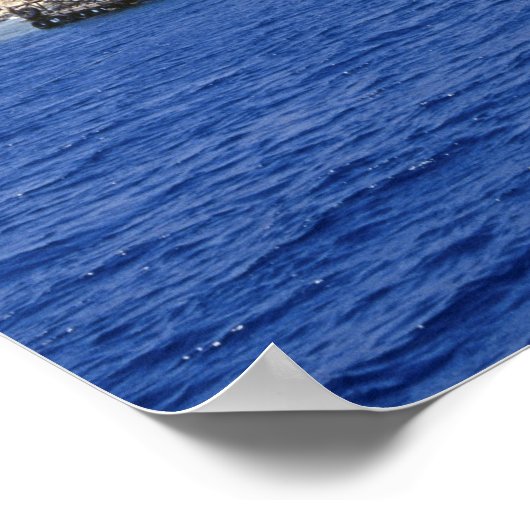 vuurtoren op de Broereilanden, rood Zee, Egypte Poster (Hoek)