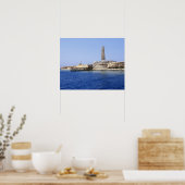 vuurtoren op de Broereilanden, rood Zee, Egypte Poster (Keuken)