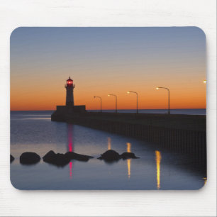 Vuurtoren op de noordelijke pier in Duluth, Minnes Muismat