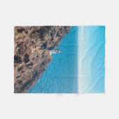 vuurtoren op de rotsblauwe oceaan Hawaii Fleece Deken (Voorkant (Horizontaal))