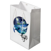 Vuurtoren op de rug van een walvis medium cadeauzakje (Voorkant Gekanteld)