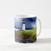 Vuurtoren op de Waterverf Cliffs Koffiemok (Voorkant rechts)