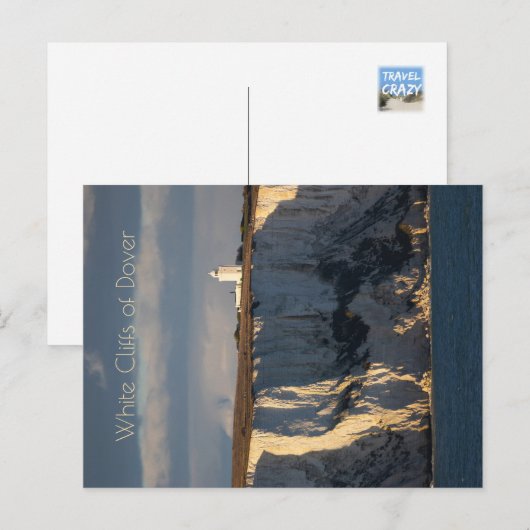 Vuurtoren op de witte kliffen van Dover, Engeland Briefkaart (Voorkant / Achterkant)