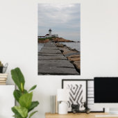 Vuurtoren op een bewolkte dag poster (Thuiskantoor)