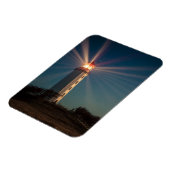 Vuurtoren op een heuveltje bij nacht magneet (Linkerzijde)