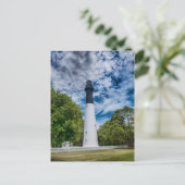 vuurtoren op eilanden zuid - carolina - blauw heme briefkaart (Staand voorkant)
