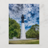 vuurtoren op eilanden zuid - carolina - blauw heme briefkaart (Voorkant)
