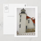 Vuurtoren op het Briefkaart van het meer van Michi (Voorkant / Achterkant)
