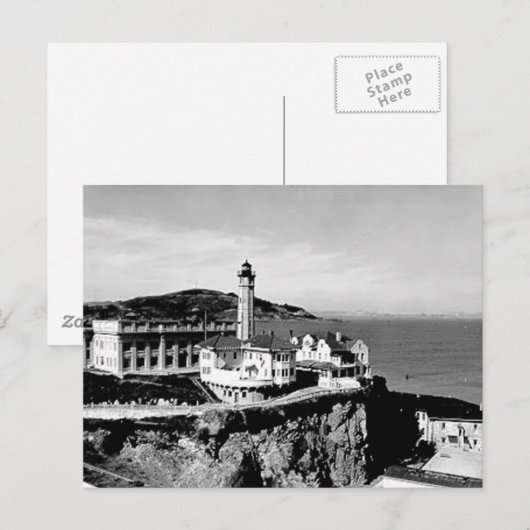 Vuurtoren op het eiland Alcatraz Briefkaart (Voorkant / Achterkant)