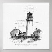vuurtoren op het hoogland van Truro Poster (Voorkant)