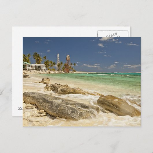 vuurtoren op het natuurmonument van Half Moon Caye Briefkaart (Voorkant / Achterkant)